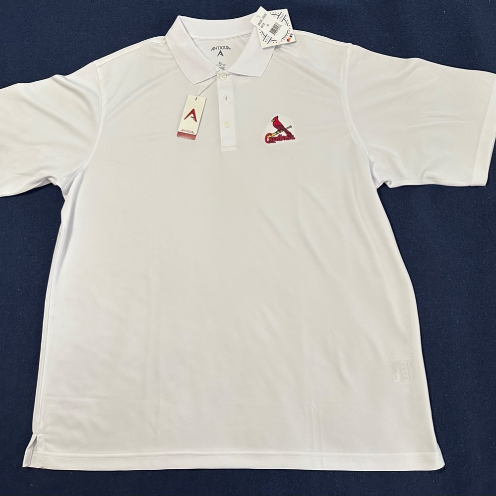 NWT ST LOUIS CARDINALS BASEBALL GENUINE MERCHANDISE POLO SHIRT MENS XL Antigua